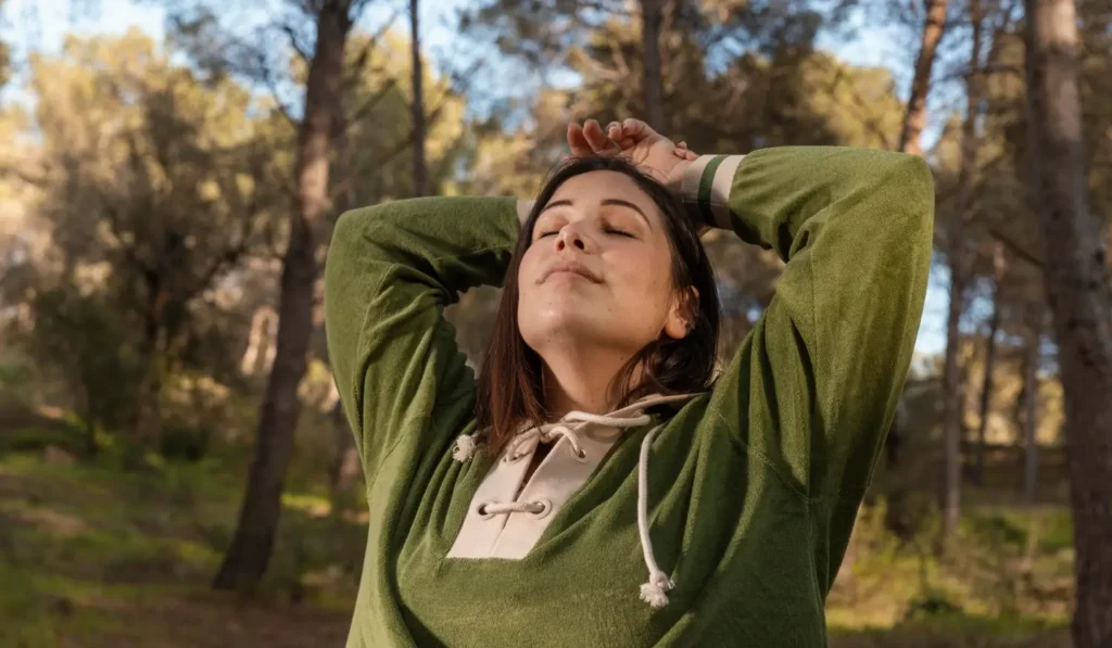 Woman feeling calm and relaxed after behavioral health treatment Chicago Illinois